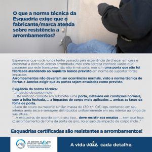 O que a norma de esquadrias exige