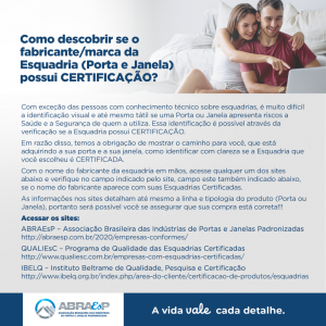 fabricante de esquadria certificado